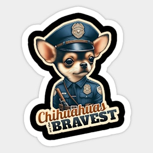 Chihuahua Policeman Sticker